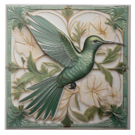 Azulejo Alivio de imitación verde sabio Art Nouveau Hummin