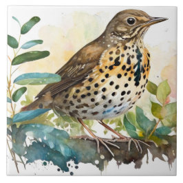 Azulejo Allarca de color blanco sólido sobre una rama