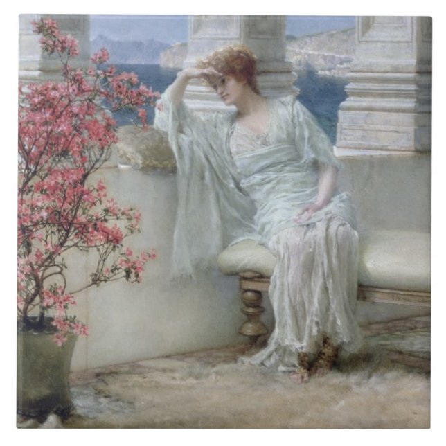Azulejo ¿Alma-Tadema el | ella los ojos está con sus (Frente)