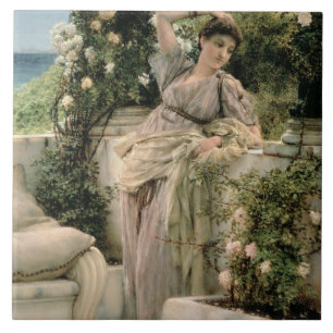 Azulejo Alma-Tadema mil subió de todos los rosas, 1885 de