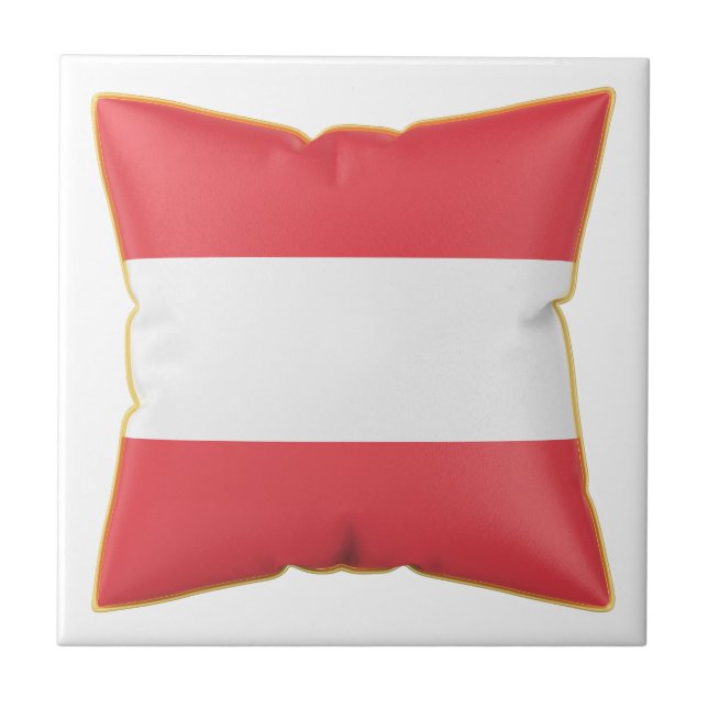 Azulejo Almohada con la bandera de Austria (Frente)