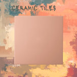 Azulejo Almohadilla cerámica de color pálido<br><div class="desc">Ideal para los cuartos de baño, las zonas de resplandor y más. Peach pálido. Esta es una baldosa que coincide con nuestra hermosa baldosa decorativa con dos pavos reales sobre fondo de melón pálido (ambos se guardan en la colección de mosaicos de mezcla y de fósforo. Disponemos de una gran...</div>