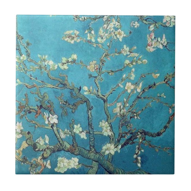 Azulejo Almond Blossoms Van Gogh Famosa Pintura (Frente)
