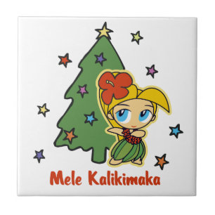 Azulejo Aloha Honeys Navidades Blond Hula Chica