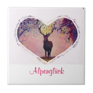 Azulejo Alpenglück Ciervo Soporte de Vidrio