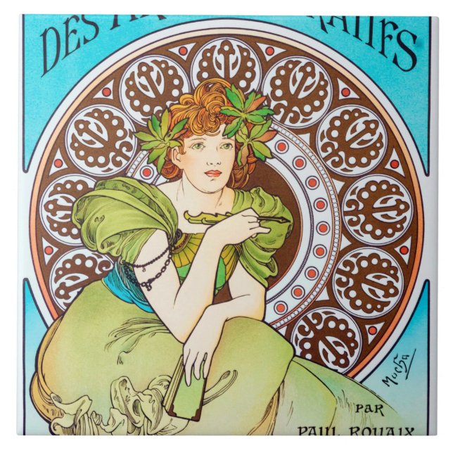 Azulejo Alphonse Mucha (Frente)