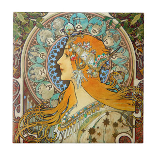 Azulejo Alphonse Mucha Art Nouveau Zodiac