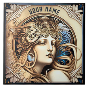 Azulejo Alphonse Mucha Decoración de pared Zodiaco Art Nou