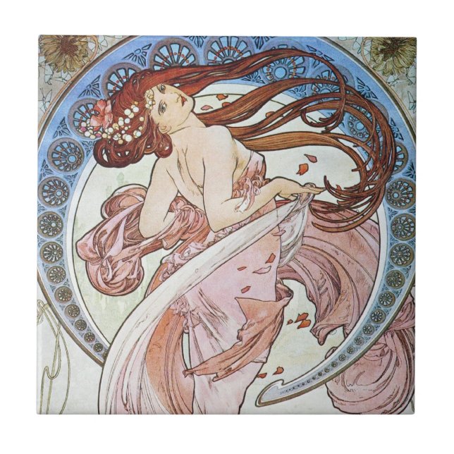 Azulejo Alphonse Mucha Diosa (Frente)