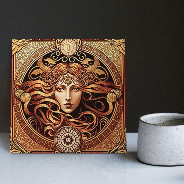 Azulejo Alphonse Mucha Zodiac Wall Decoración Art Nouveau  (Subido por el creador)