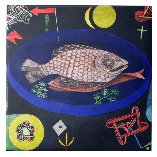 Azulejo Alrededor del pez, Paul Klee (Frente)