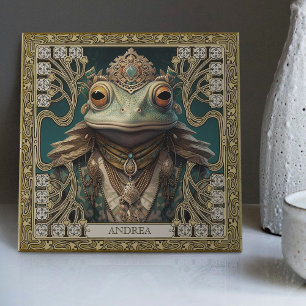 Azulejo Altarpiece de arte personalizable de la rana del e