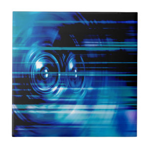 Azulejo Altavoces de música azul