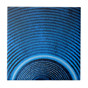 Azulejo Altavoz de música azul y ondas de sonido