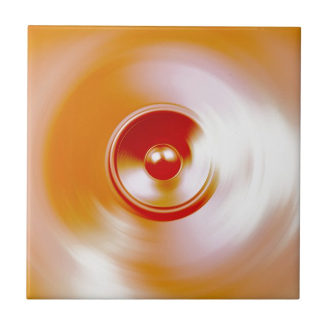 Azulejo Altavoz de música de giro rojo (Frente)