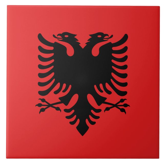 Azulejo Altura de la bandera de Albania (Frente)
