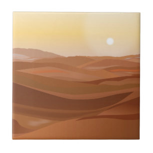 Azulejo Altura decorativa del paisaje del desierto