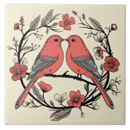 Azulejo Alvebirds dibujado a mano Tile cerámico decorativo