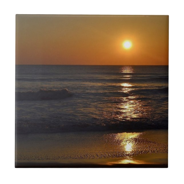 Azulejo Amanecer en la playa de Shirley Taylor (Frente)