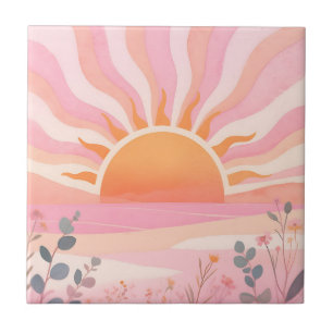Azulejo Amanecer Pastel Boho Pradera