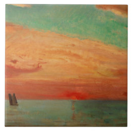 Azulejo Amanecer sobre el Mar Oriental (arte asiático) (Ta