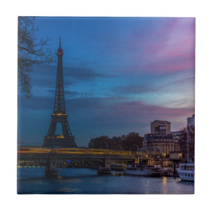 Azulejo Amanecer sobre la torre Eiffel - París, Francia, E
