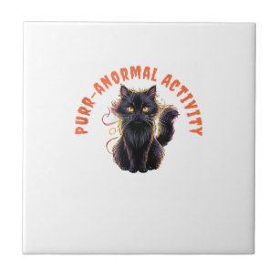 Azulejo Amante de gatos Halloween Actividad Purr-anormal E