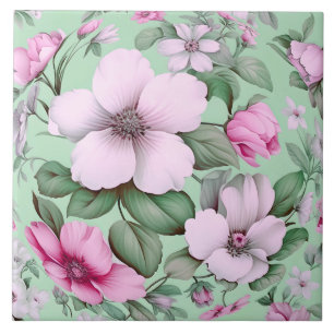 Azulejo Amante de la naturaleza jardín color pastel Flor F