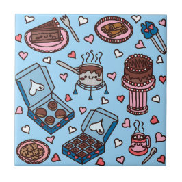 Azulejo Amante del chocolate lindo