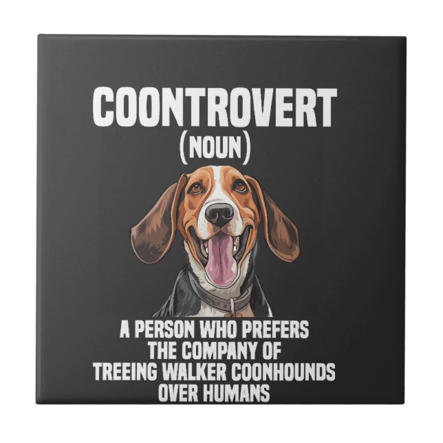 Azulejo Amante del Coonhound Walker Treeing Perro Coontrov (Frente)