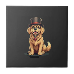 Azulejo Amante del Retriever Dorado Perro Retrievers Dorad