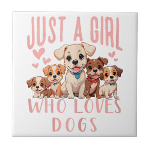 Azulejo Amante Divertido Cachorro Perro Lindo - Solo Una C