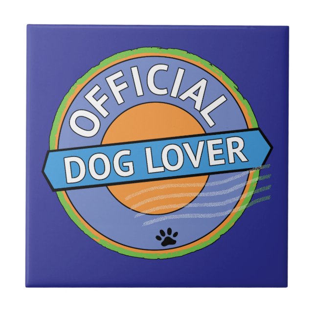 Azulejo Amante Oficial de Perros    (Frente)