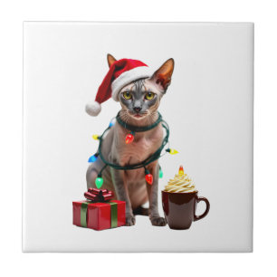 Azulejo Amantes de Animales de Estimación Lindo Gato Sphyn