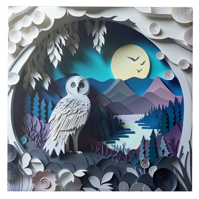 Azulejo Amantes de los búho (Frente)