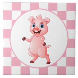 Azulejo amantes de los cerdos del campo