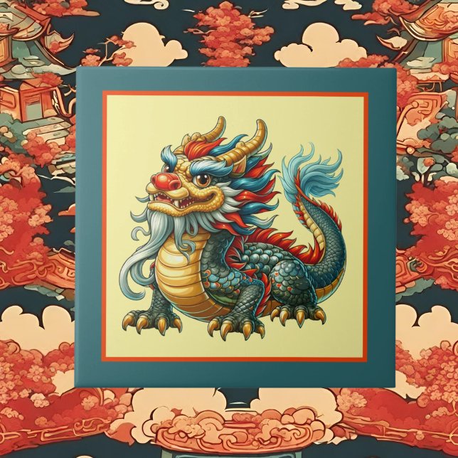 Azulejo Amantes del dragón chino de Guay (Subido por el creador)