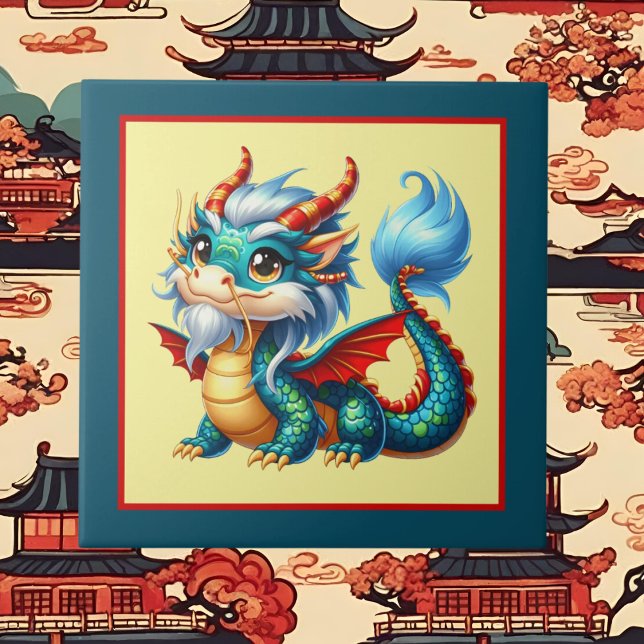 Azulejo Amantes del dragón de china en Guay (Subido por el creador)