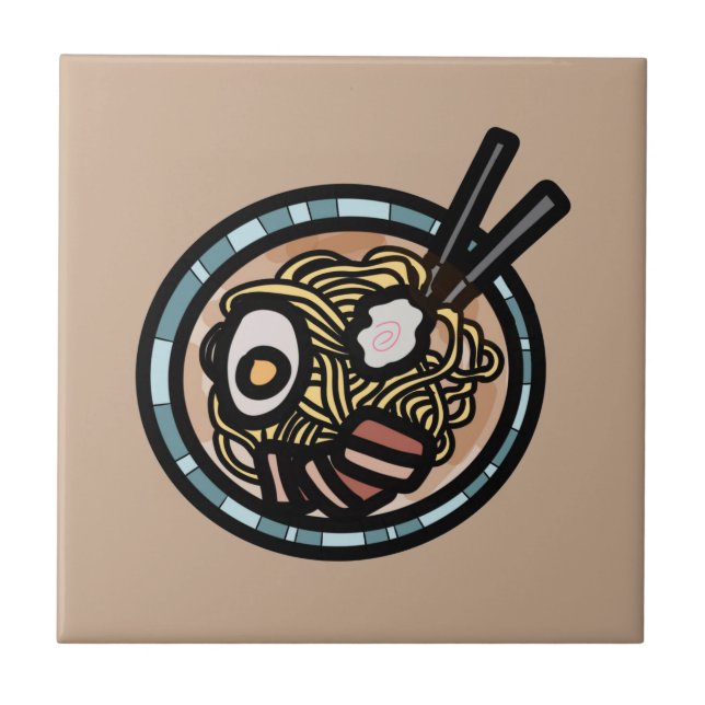 Azulejo Amantes del Ramen adorables japoneses (Frente)