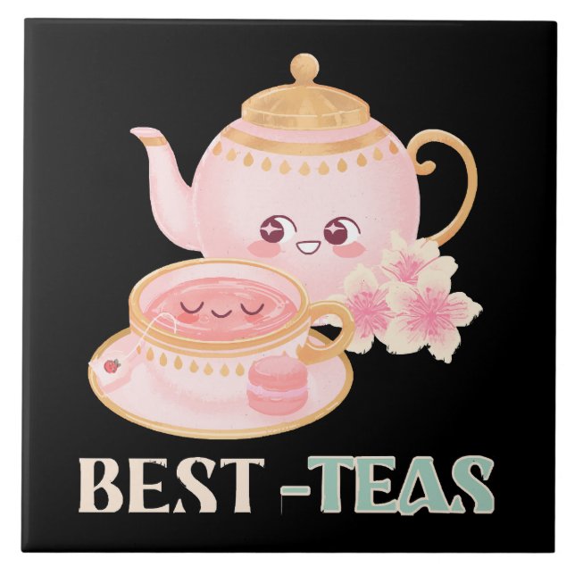 Azulejo Amantes del Té Mejor-Tés (Frente)