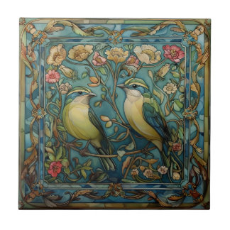 Azulejo Amantes en el amor Diseño romántico Art Nouveau