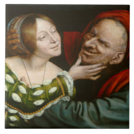 Azulejo Amantes Ill-Matched (por Quentin Massys)