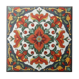 Azulejo Amapolas de William Morris Patrón Art Nouveau Flor