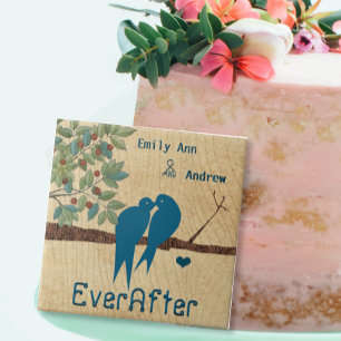 Azulejo Amar a los pájaros Madera Grano Árbol de Años Desp