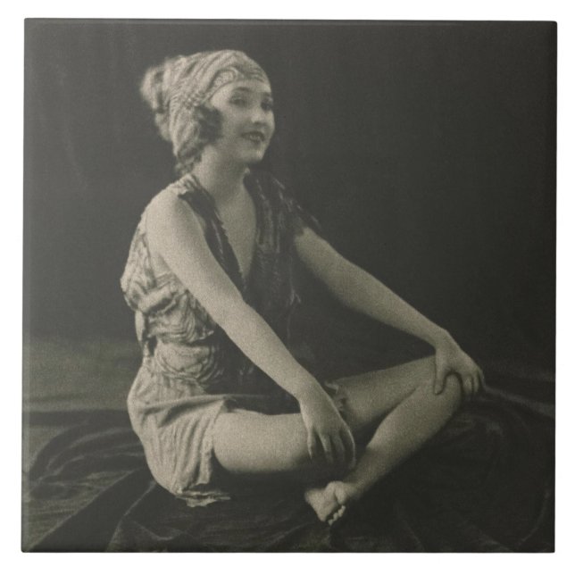 Azulejo Amar a un pobre Chica de la doncella sentada en la (Frente)