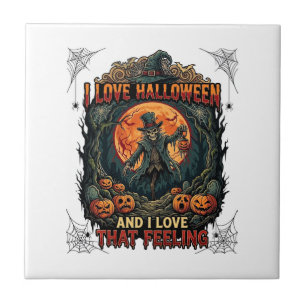 Azulejo Amar calabaza de luna llena espantapájaros esquele