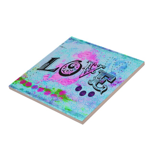 Azulejo Amar el mosaico cerámico (Lado)