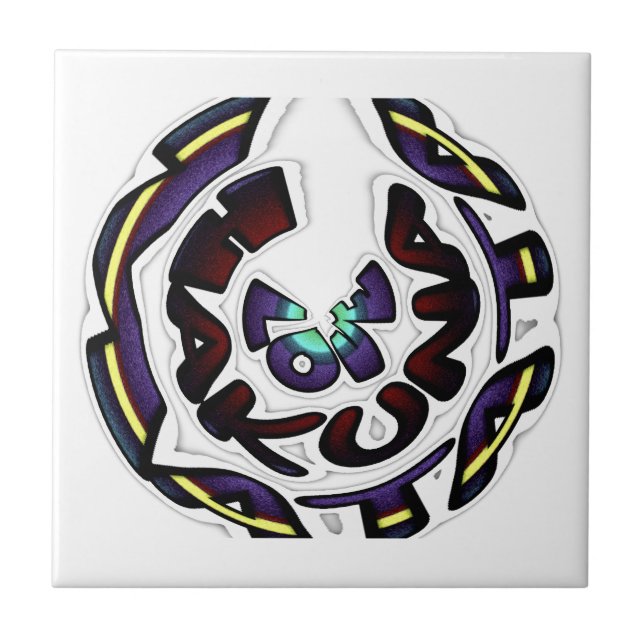 Azulejo Amar la imagen artística de Hakuna Matata (Frente)