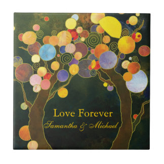 Azulejo Amar por siempre el aniversario del Boda Keepsake
