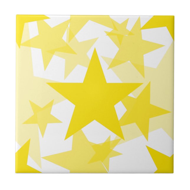 Azulejo Amarillo de las estrellas 3 (Frente)